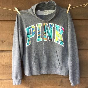 VS PINK Cowl-Neck Pullover Sweatshirt